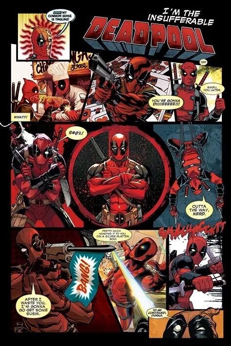Deadpool - Panels (Постер)