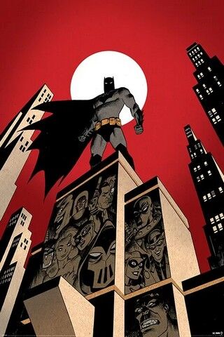 Batman Villain Skyline (Постер) - фото 1