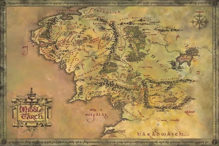 Lord of the Rings - Middle Earth (Постер)