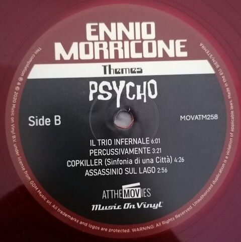 Ennio Morricone – Psycho (Deluxe Edition, Limited Edition, Numbered, Translucent Red)  (Vinyl) - фото 5