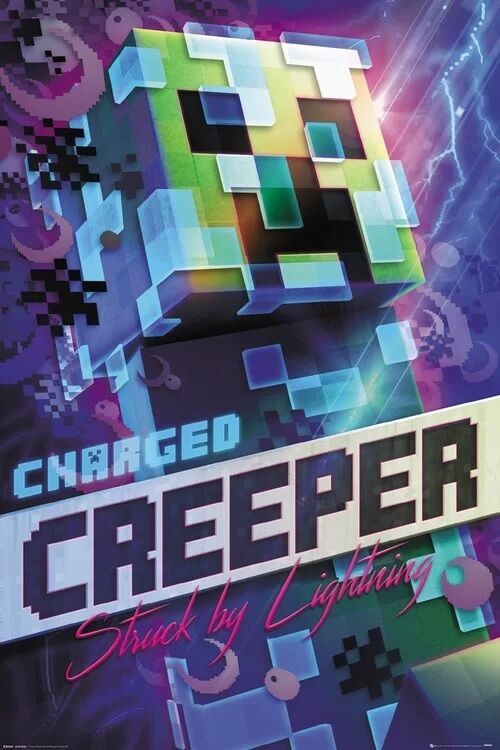 Minecraft - Charged Creeper (Постер)