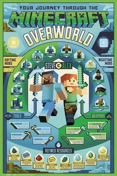 Minecraft - Overworld Biome (Постер) - Игры