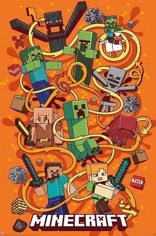 Minecraft - Swirls (Постер)