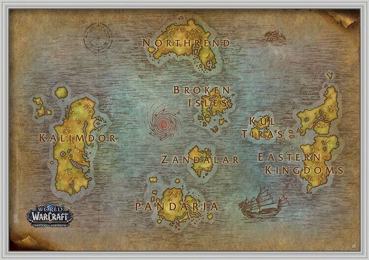 World Of Warcraft - Map (Постер)