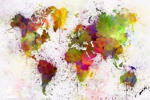 World Map - Watercolour (Постер) - фото 1