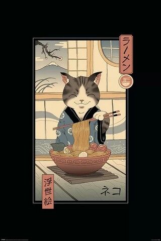 Vincent Trinidad - Neko Ramen Ukiyoe (Постер) - фото 1