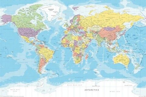 World Map - Political (Постер) - фото 1