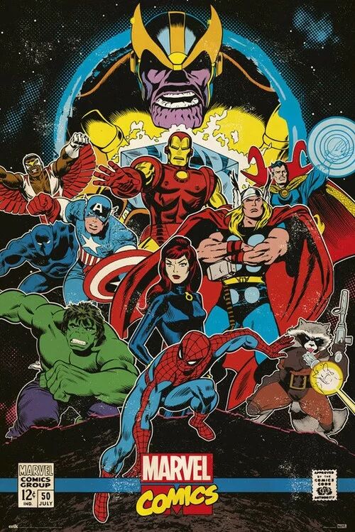 Marvel Comics - Infinity Retro (Постер) - Комиксы