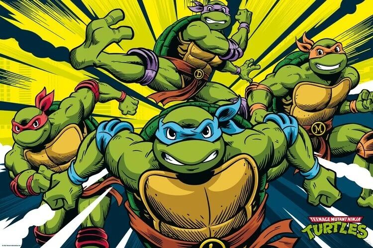Teenage Mutant Ninja Turtles - Turtles in Action (Постер) - Открытки Календари Плакаты