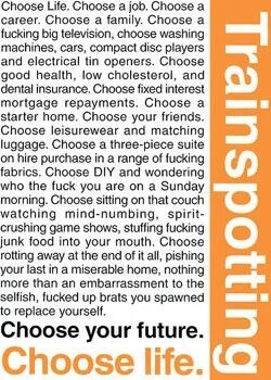 Trainspotting - Choose Life (Постер)