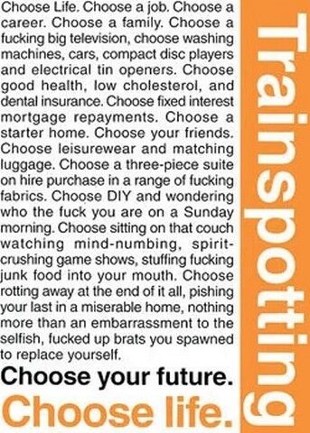 Trainspotting - Choose Life (Постер) - фото 1
