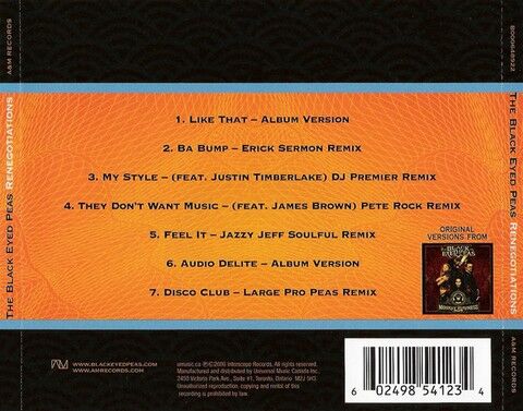 The Black Eyed Peas – Renegotiations (The Remixes) (CD) - фото 2