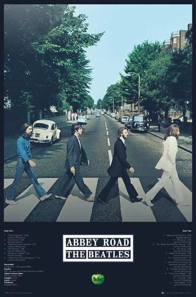 Beatles - Abbey Road Tracks (Постер) - Открытки Календари Плакаты