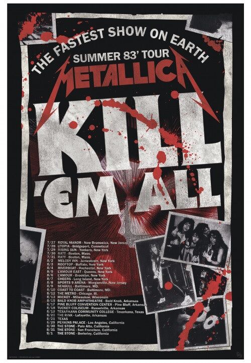 Metallica - Kill'Em All 83 Tour (Постер)