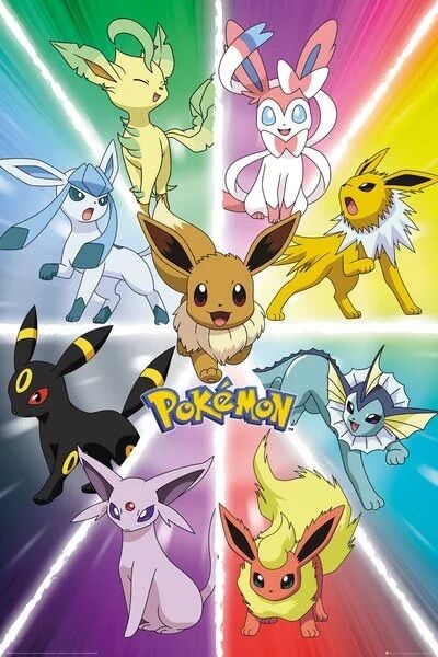 Pokemon - Eevee Evolution (Постер) - Плакаты с мангой