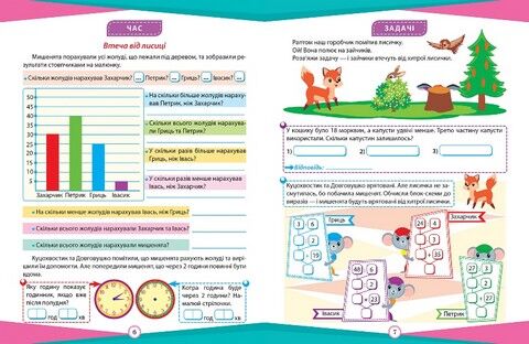 Математика. 3 клас. Цікаві вправи та задачі. Пригоди вусатих і хвостатих - фото 3