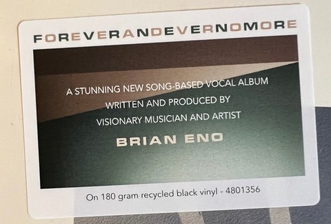 Brian Eno – Foreverandevernomore (Vinyl) - фото 5