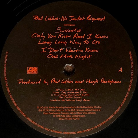 Phil Collins – No Jacket Required (Remastered, 180 gram Vinyl) - фото 3