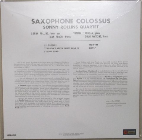 Sonny Rollins – Saxophone Colossus (Vinyl) - фото 2