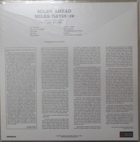 Miles Davis + 19, Gil Evans – Miles Ahead (Vinyl) - фото 2