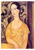 Amedeo Modigliani - Young woman in a yellow dress, 1918
