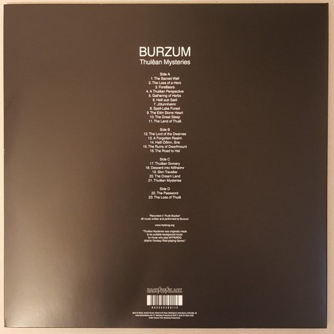 Burzum – Thulean Mysteries (Vinyl, LP, Album, Limited Edition, Clear) - фото 3