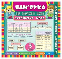 Пам’ятка для початкової школи. Українська мова. 3 клас - 3 класс