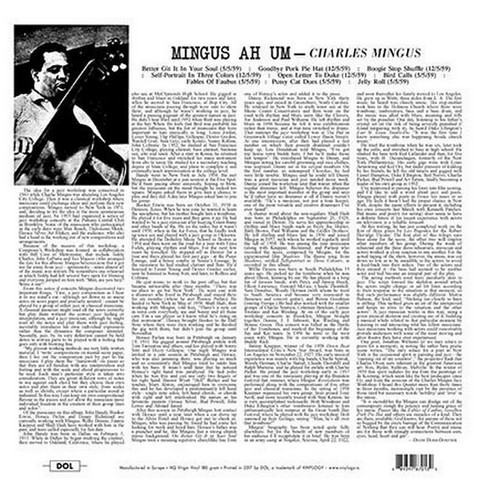 Charles Mingus – Mingus Ah Um (Blue Vinyl) - фото 3