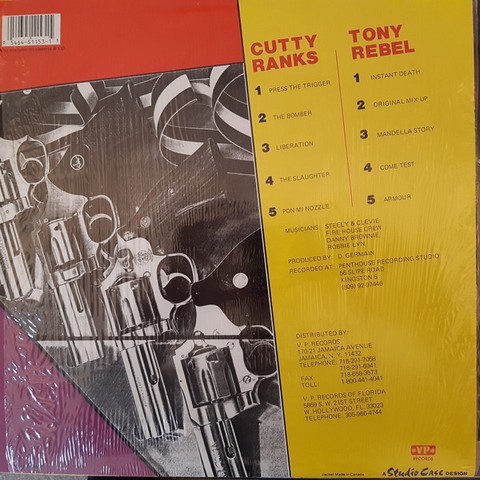 Cutty Ranks / Tony Rebel – Die Hard Pt. 1 (LP , Vinyl) - фото 2