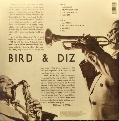 Charlie Parker And Dizzy Gillespie – Bird And Diz (Vinyl) - фото 2