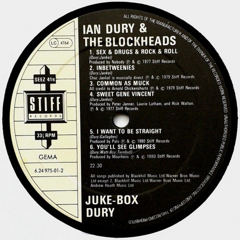 


Ian Dury And The Blockheads – Jukebox Dury (LP, Compilation, Vinyl) - фото 4