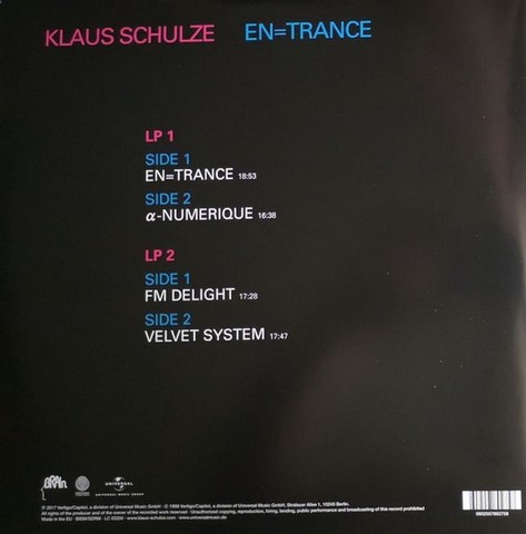 Klaus Schulze – En=Trance (Vinyl) - фото 2