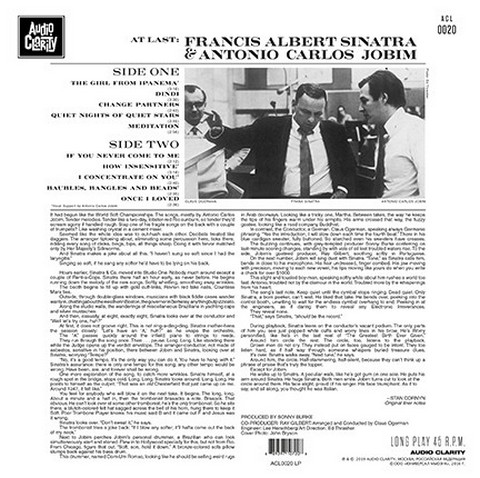 Francis Albert Sinatra & Antonio Carlos Jobim – Francis Albert Sinatra & Antonio Carlos Jobim (LP, Reissue, Vinyl) - фото 2