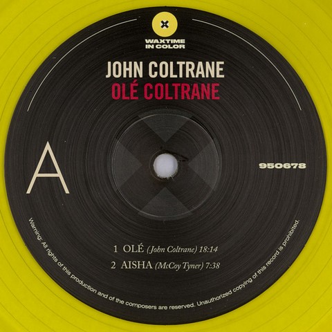 John Coltrane – Ole (The Complete Session) (LP, Album, Limited Edition, Reissue, Repress, Yellow, 180g, Vinyl) - фото 3