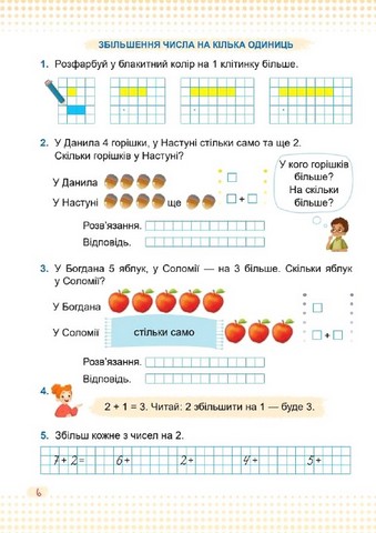 Математика. 1 клас. Навчальний посібник у 3-х частинах. Частина 2 - фото 5