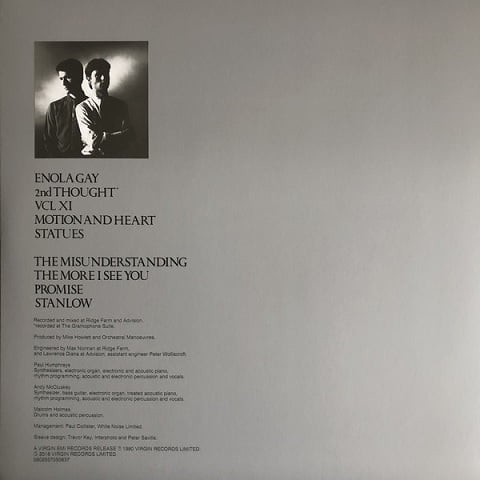 Orchestral Manoeuvres In The Dark – Organisation (LP, Album, Reissue, Remastered, Vinyl) - фото 2