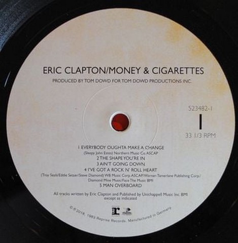 Eric Clapton - Money and Cigarettes (LP, Album, Reissue, Remastered, Vinyl) - фото 5