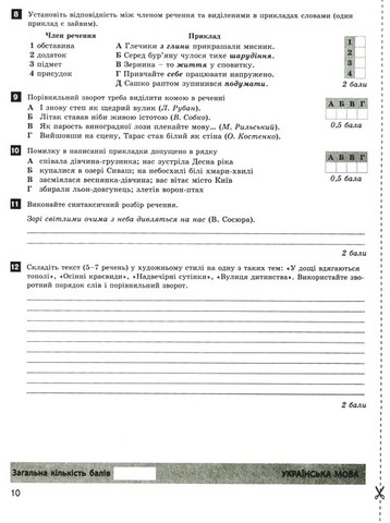 Українська мова та література. 9 клас. Тестовий контроль результатів навчання - фото 6