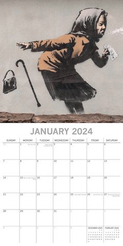 
Календар Banksy 2024 (16 Months Square Wall Calendar, Poster Inside) - фото 4