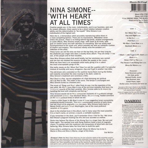 Nina Simone – Nina Simone Sings The Blues (LP, Album, Stereo, Reissue, 180 Gram, Vinyl) - фото 2