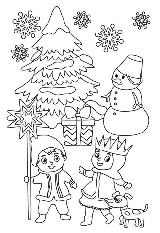 Зимові розмальовки з наліпками. Різдвяний маскарад - фото 2