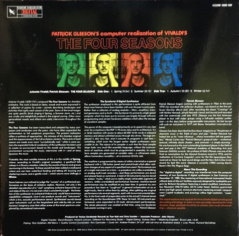 Patrick Gleeson, Antonio Vivaldi – The Four Seasons (LP, Vinyl) - фото 2
