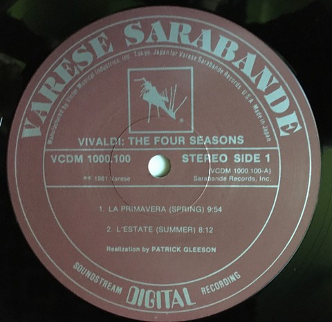 Patrick Gleeson, Antonio Vivaldi – The Four Seasons (LP, Vinyl) - фото 3