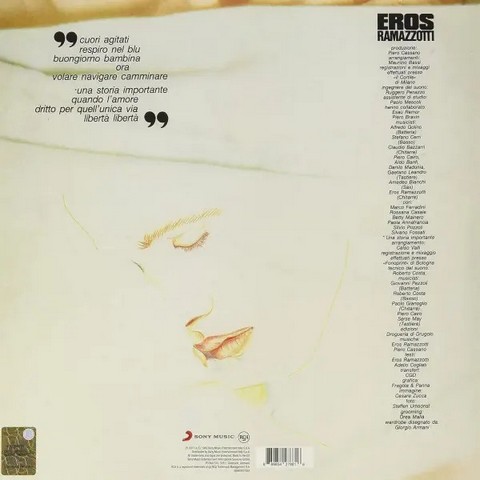 Eros Ramazzotti – Cuori Agitati (LP, Album, Remastered, Stereo, Orange Transparent Vinyl) - фото 2