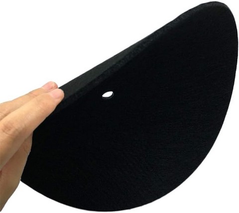 Black Turntable Mat Slipmat Audiophile 12 in Platter Vinyl Record Players Anti-Vibr 77HA - фото 2