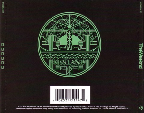 The Weeknd – Kiss Land (CD, Album, Reissue) - фото 2