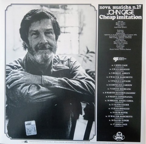 John Cage – Cheap Imitation (LP, Album, Reissue, Purple Vinyl) - фото 3