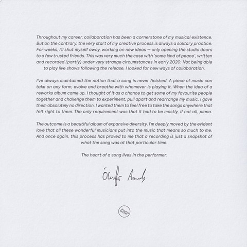 Olafur Arnalds – Some Kind Of Peace - Piano Reworks (LP, Album, Vinyl) - фото 4