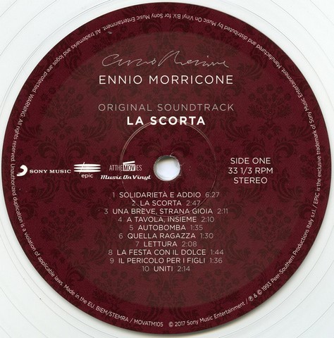 Ennio Morricone – La Scorta (Colonna Sonora Originale) (LP, Album, Limited Edition, 180g, Numbered, Clear Vinyl) - фото 3