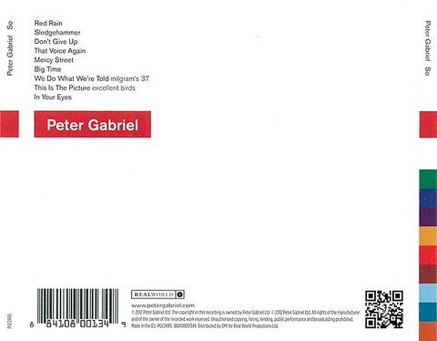 Peter Gabriel – So (CD, Album, Remastered, Stereo) - фото 2